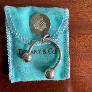 Tiffany sterling silver key chain new